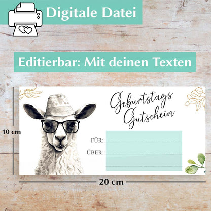 Vorlage Geburtstag Gutschein Herzensprojekt Manufaktur