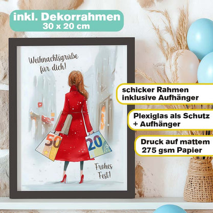 Geldgeschenk Weihnachten im Rahmen merchOne