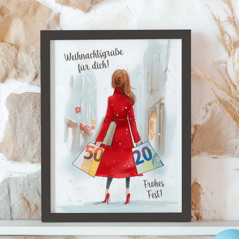 Geldgeschenk Weihnachten im Rahmen merchOne