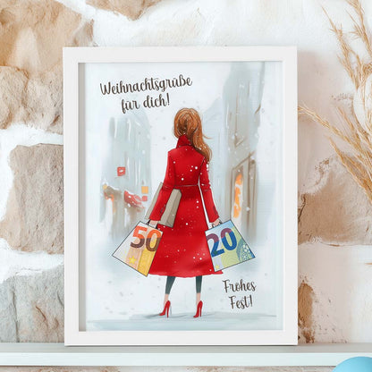 Geldgeschenk Weihnachten im Rahmen merchOne