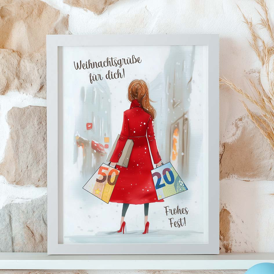 Geldgeschenk Weihnachten im Rahmen merchOne