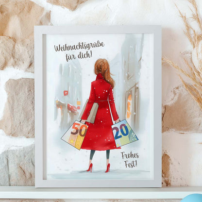 Geldgeschenk Weihnachten im Rahmen merchOne