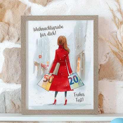 Geldgeschenk Weihnachten im Rahmen merchOne