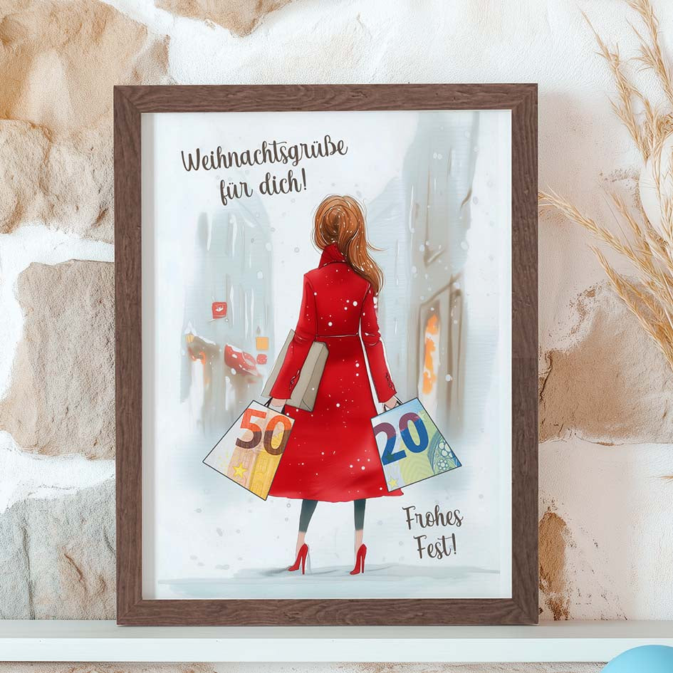 Geldgeschenk Weihnachten im Rahmen merchOne