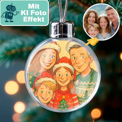 Weihnachtskugel Familie merchOne