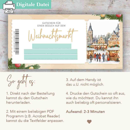 Weihnachtsmarkt Gutschein Herzensprojekt Manufaktur