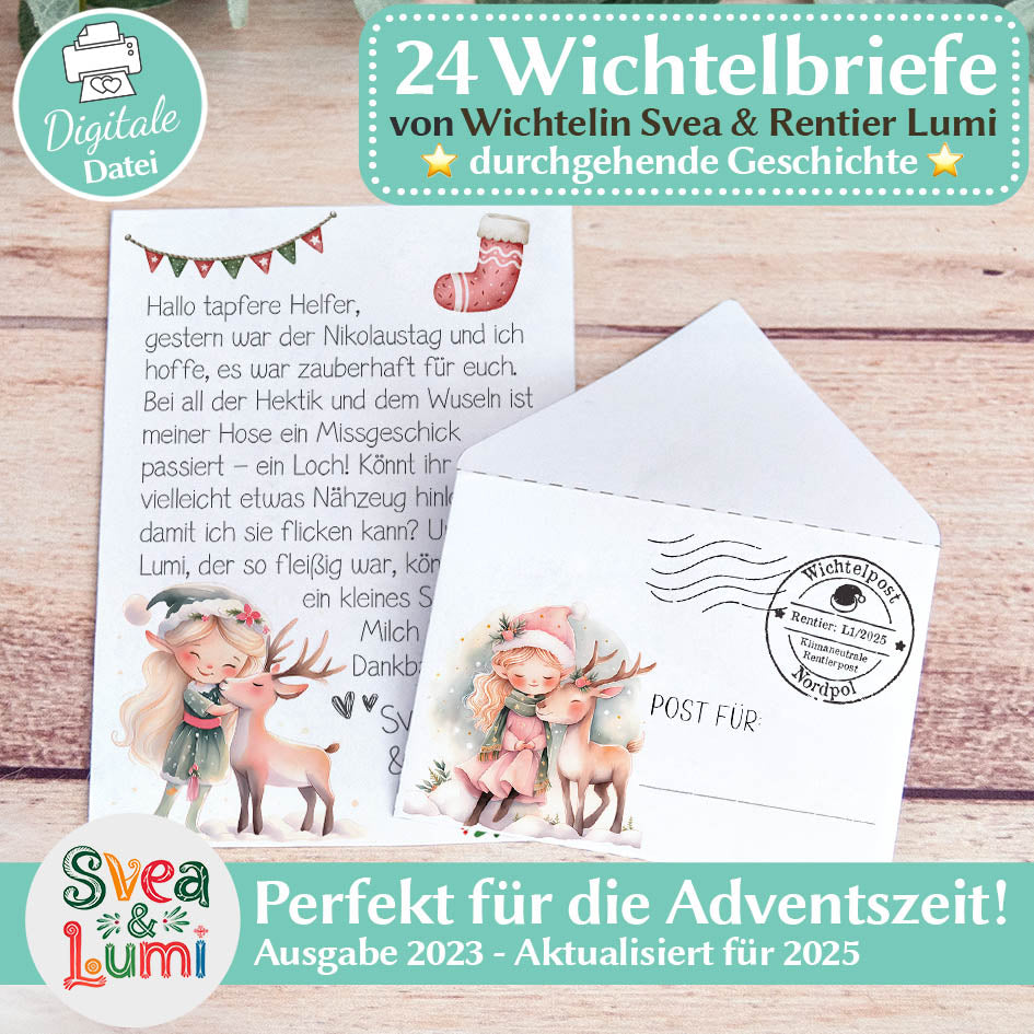 Wichtelbriefe Svea & Lumi 2023 Herzensprojekt Manufaktur