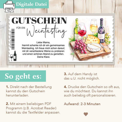 Weinprobe Gutschein Herzensprojekt Manufaktur