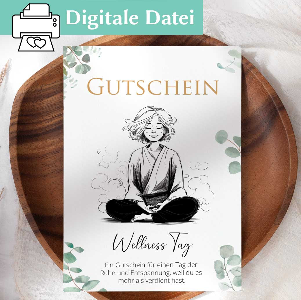 Wellness Gutschein Vorlage Herzensprojekt Manufaktur
