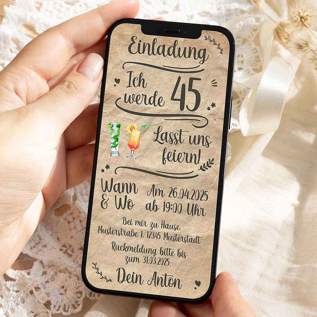 WhatsApp Einladung Geburtstagsparty