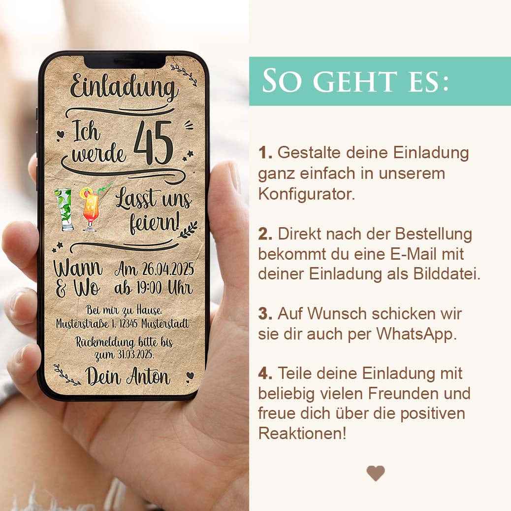 WhatsApp Einladung Geburtstagsparty