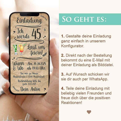 WhatsApp Einladung Geburtstagsparty