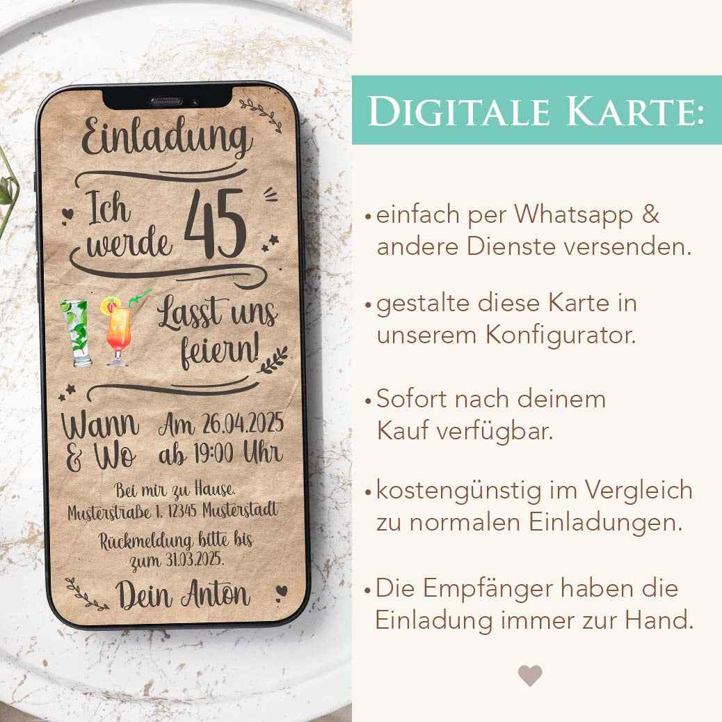 WhatsApp Einladung Geburtstagsparty