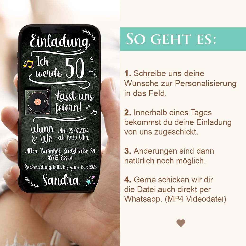 Video Geburtstagseinladung WhatsApp