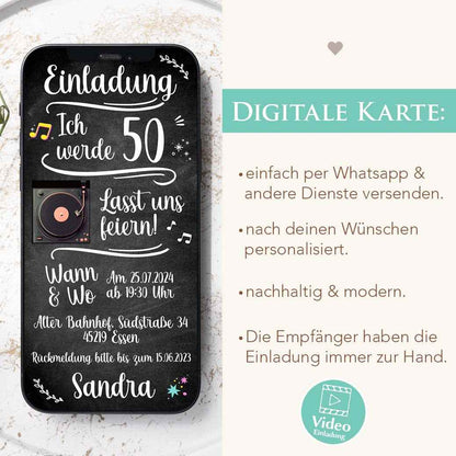 Video Geburtstagseinladung WhatsApp