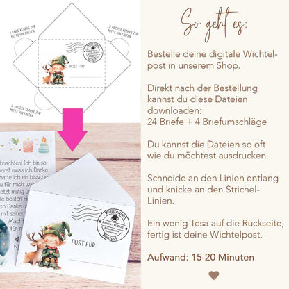 24 Wichtelbriefe Herzensprojekt Manufaktur