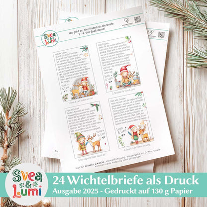 24 Wichtelbriefe Svea & Lumi 2025 - Druckversion Herzensprojekt Manufaktur