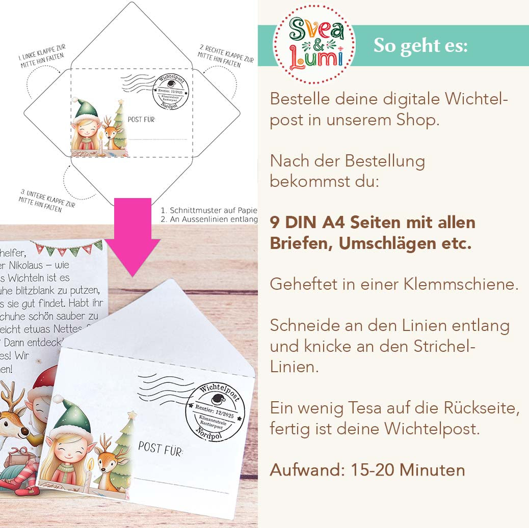 24 Wichtelbriefe Svea & Lumi 2025 - Druckversion Herzensprojekt Manufaktur