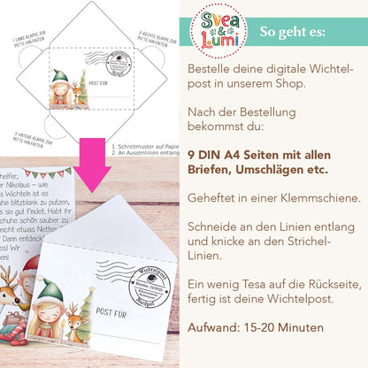 24 Wichtelbriefe Svea & Lumi 2025 - Druckversion Herzensprojekt Manufaktur