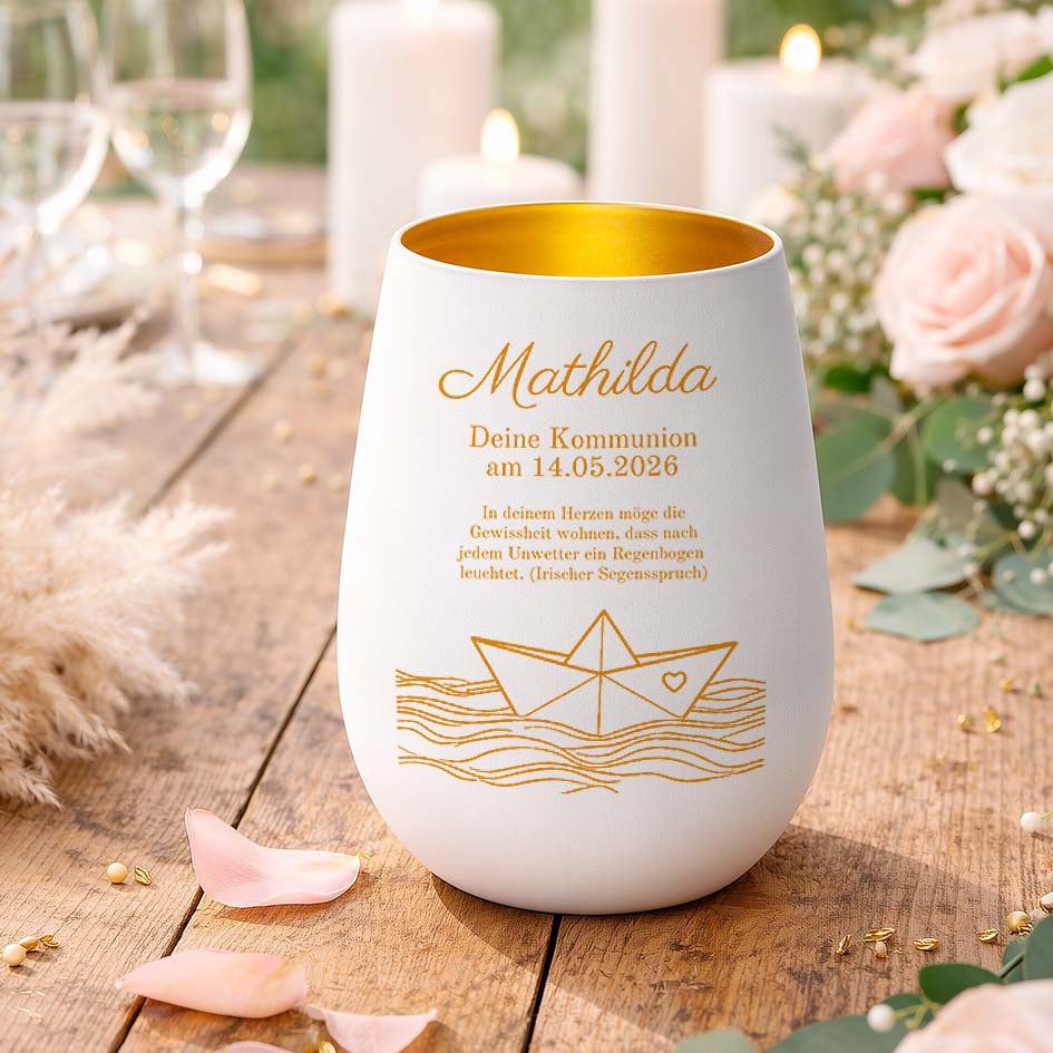 Windlicht Kommunion 1 TeeInBlue