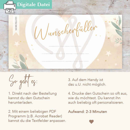Wunscherfüller Gutschein Herzensprojekt Manufaktur