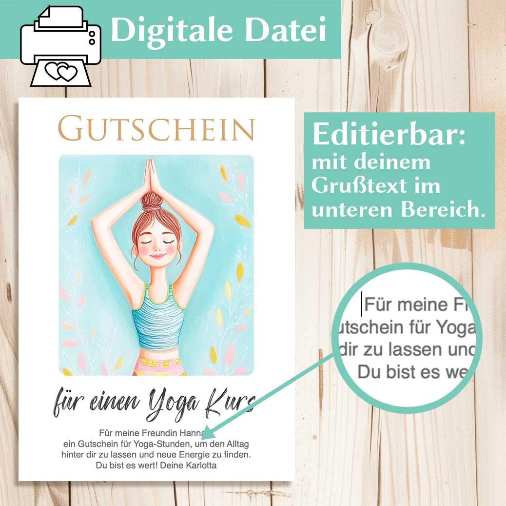 Yogakurs Gutschein Herzensprojekt Manufaktur