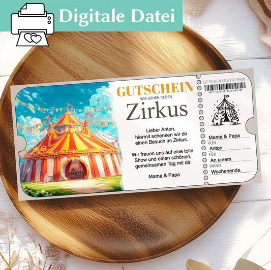 Zirkus Gutschein Herzensprojekt Manufaktur