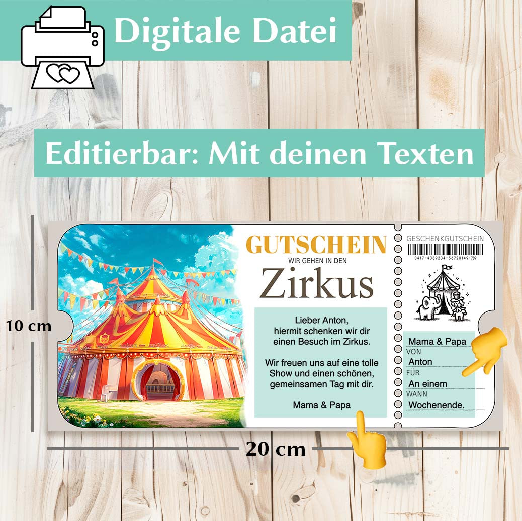 Zirkus Gutschein Herzensprojekt Manufaktur